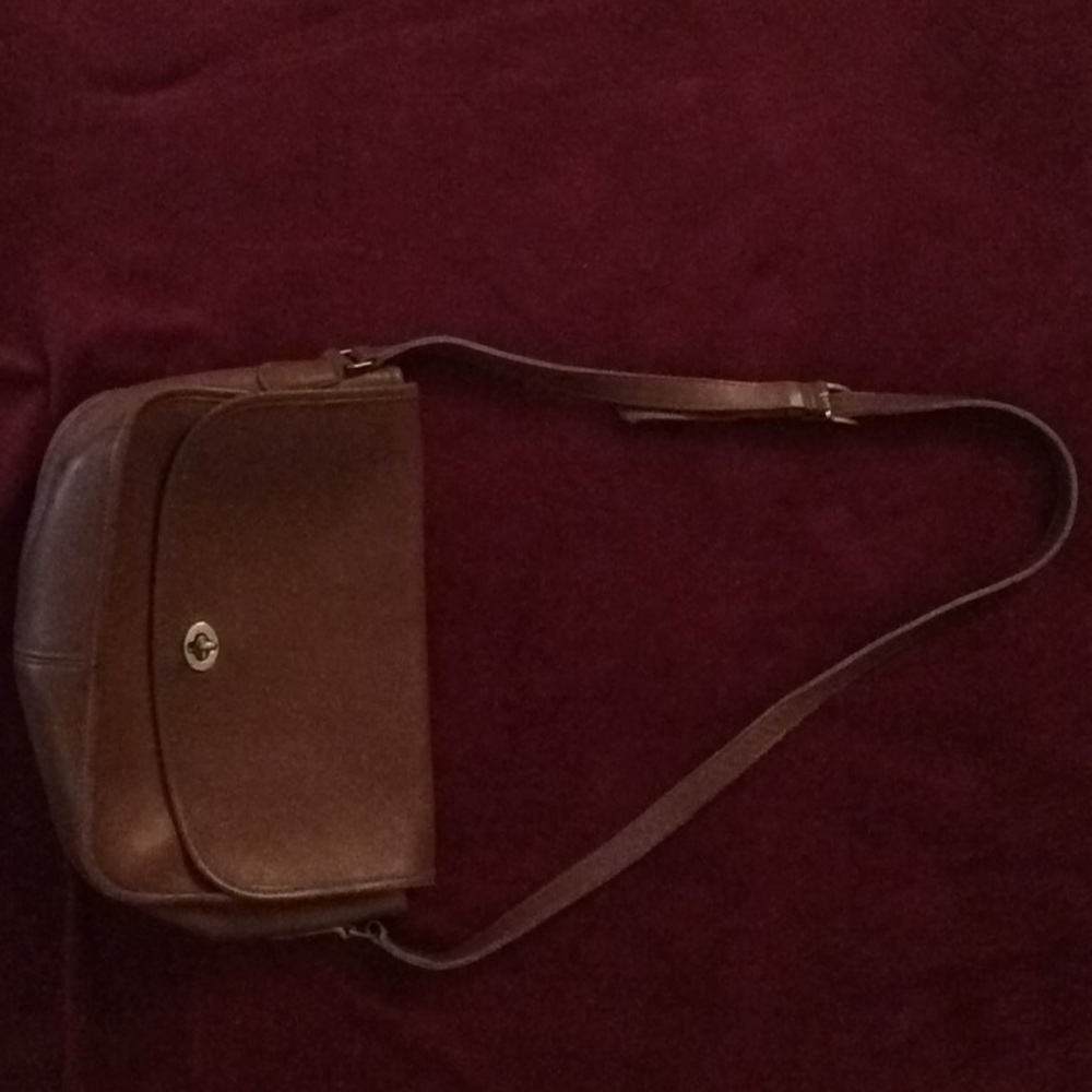100% leather Coach crossbody purse